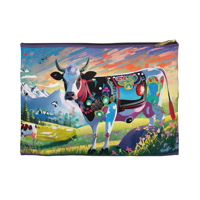 Cyber Glitch Cow Pencil Case