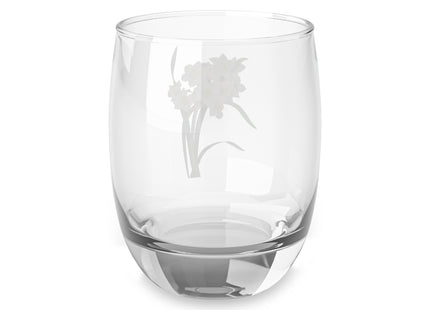 Chinese Sacred Lily botanical illustration by Pierre-Joseph Redouté Whiskey Glass