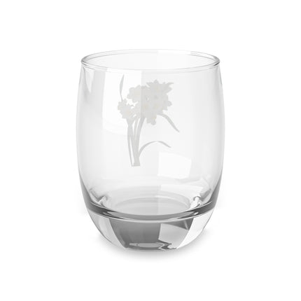 Chinese Sacred Lily botanical illustration by Pierre-Joseph Redouté Whiskey Glass