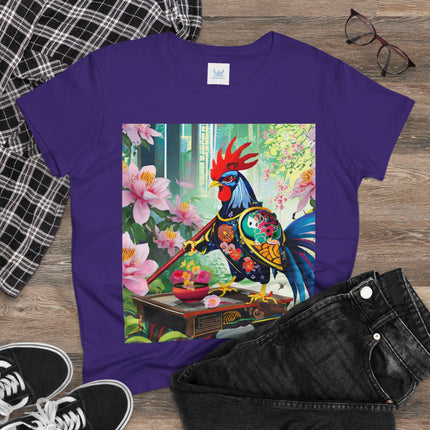 Cyberpunk Rooster Cotton Tee