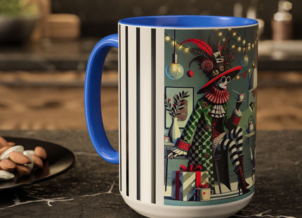 Whimsical Christmas Tea Party Colorful Mugs (11oz, 15oz)