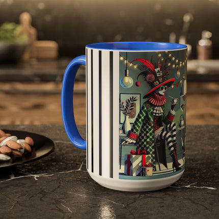 Whimsical Christmas Tea Party Colorful Mugs (11oz, 15oz)