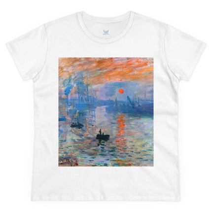 Sunrise by Claude Monet Women's Midweight Cotton Tee
