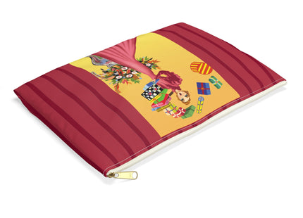 Elegant Holiday Woman with Gifts Accessory Pouch