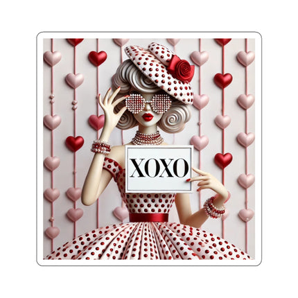 Fashionably Yours, XOXO Kiss-Cut Stickers (4 Sizes)