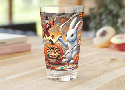 Halloween Rabbit’s Kabuki Jack-o’-Lanterns Glass, 16oz