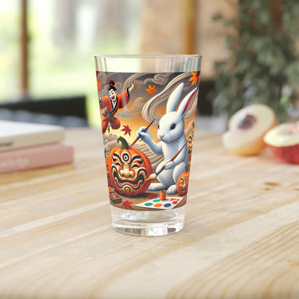 Halloween Rabbit’s Kabuki Jack-o’-Lanterns Glass, 16oz