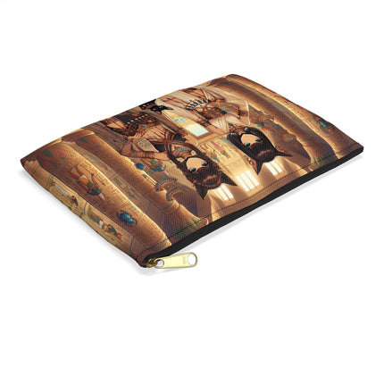 The Egyptian Priestess Cats Flat Pouch – Temple Guardians & Ancient Grace