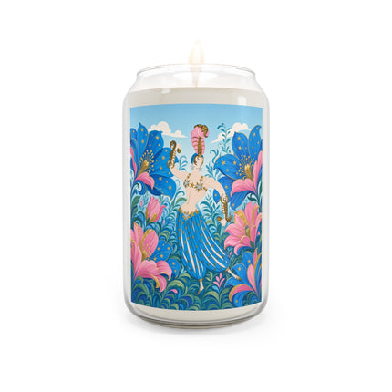 🌟🌸 The Starry Blossom Garden Dancer Scented Soy Candle – Art Deco Floral Fantasy
