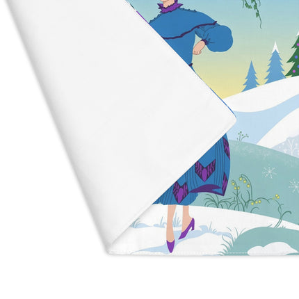 💙❄️ The Lady Of The Winter Blue Garden Placemat – Art Deco Christmas Elegance