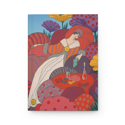 🍓🌸 The Polka Dot Garden Daydream Hardcover Journal – Art Deco Fashion Whimsy