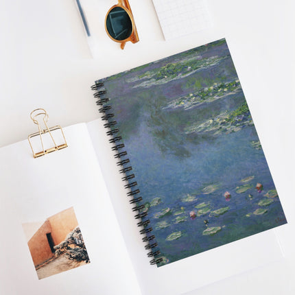 Water Lilies by Claude Monet Spiral Notebook - Ruled Line