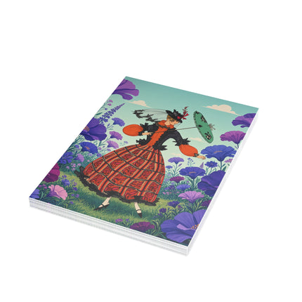 🌺✨ The Enchanted Flower Promenade Postcards With Envelopes – Art Deco Fashion Whimsy