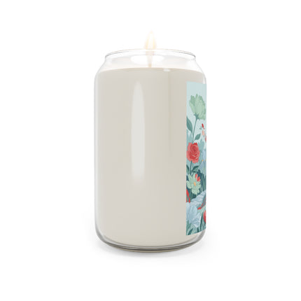 🌹💙 The Rose Garden Courtship Scented Soy Candle – Art Deco Floral Romance