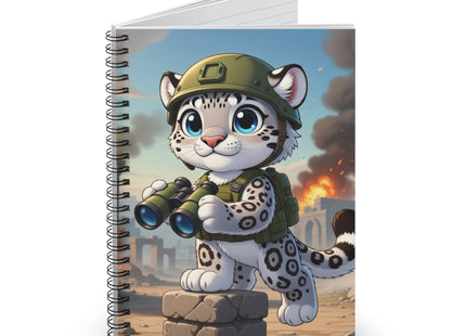 Snow Leopard Lookout Spiral Notebook - Ruled Line