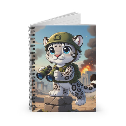 Snow Leopard Lookout Spiral Notebook - Ruled Line