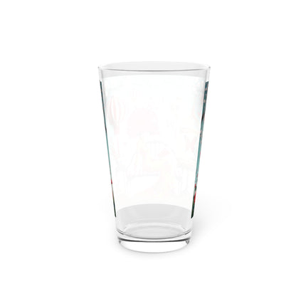 Reading In A Painted Garden Pint Glass, 16oz
