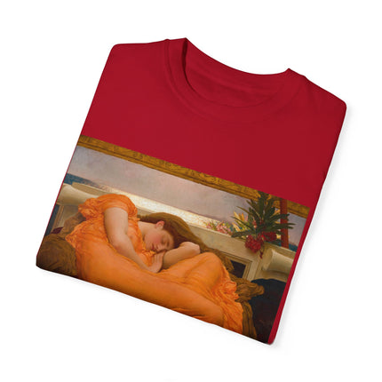 Flaming June by Frederic Leighton Unisex Garment-Dyed T-shirt