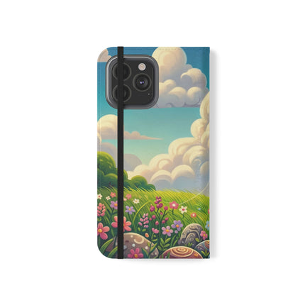 🪁🐉 Geisha Kitten and the Dragon Kite Flip Case – Joyful Flight & Dragon Spirit