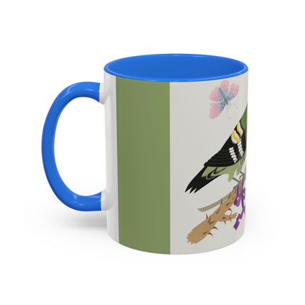 Woodpecker & Rose Colorful Mugs – Vibrant Spring & Bold Beauty
