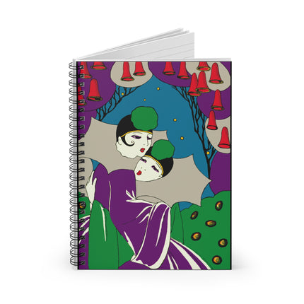 Two Pierrots Spiral Notebook - Ruled Line