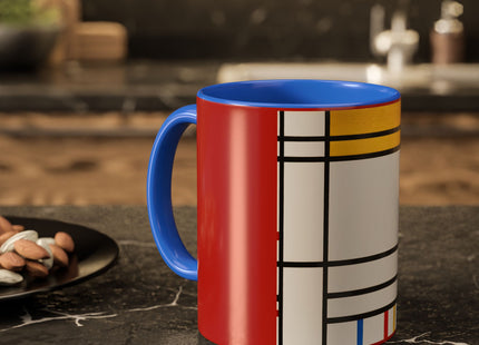 Place de la Concorde by Piet Mondrian Colorful Mugs (11oz, 15oz)