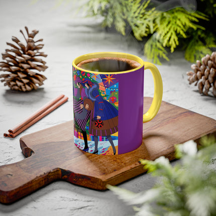 🎄✨ Christmas Among The Twinkling Trees Colorful Mug – Art Deco Holiday Fantasy
