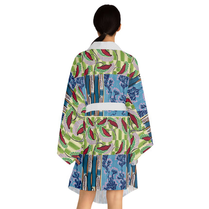 Floral Pattern by Emile-Alain Séguy Long Sleeve Kimono Robe (AOP)