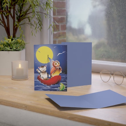 Embarking on a Moonlit Journey Greeting Cards (1, 10, 30, and 50pcs)