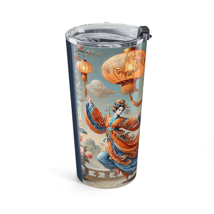 Golden Dragon & Lantern Lady Tumbler 20oz – Imperial Dragon & Elegant Harmony