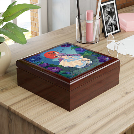 👒🌺 The Ladies Of The Enchanted Garden Stroll Jewelry Box – Art Deco Floral Elegance