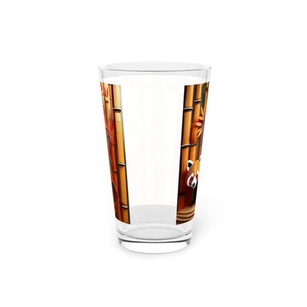 Red Panda at an Autumn Bamboo Grove Glass, 16oz