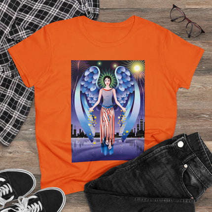 Celestial Symphony Women's Midweight Cotton Tee