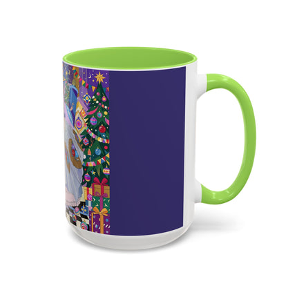 🎄✨ The Lady Of The Christmas Ornament Colorful Mug – Art Deco Holiday Fantasy