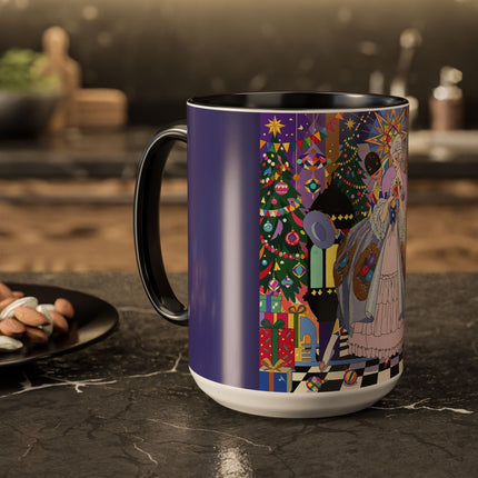 🎄✨ The Lady Of The Christmas Ornament Colorful Mug – Art Deco Holiday Fantasy