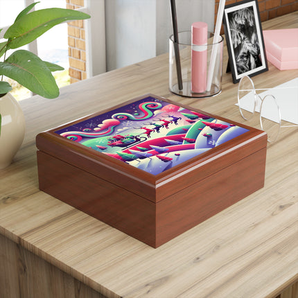 Festive Reindeer Flight Jewelry Box
