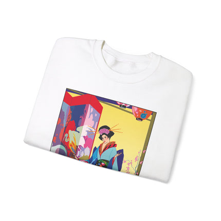 A Timeless Journey by Umberto Brunelleschi Heavy Blend™ Crewneck Sweatshirt