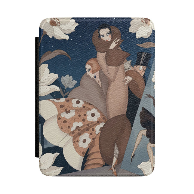 🌸✨ The Midnight Magnolia Masquerade Kindle Case – Art Deco Nocturne