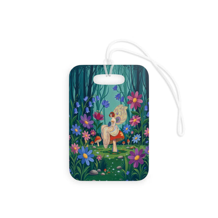 🧚🍄 The Lady Of The Enchanted Mushroom Forest Luggage Tag – Art Deco Fairy Garden Fantasy