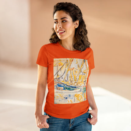 Saint-Tropez by Paul Signac Women's Midweight Cotton Tee