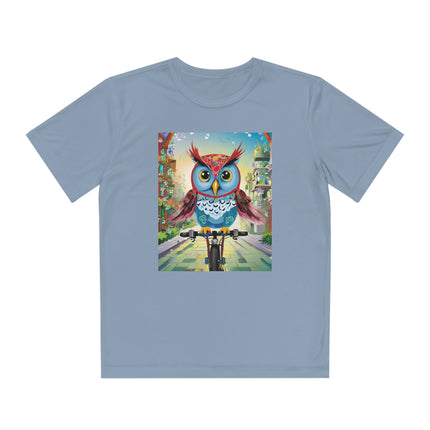 Cycling Owl Youth Competitor Tee – Urban Adventure & Playful Energy