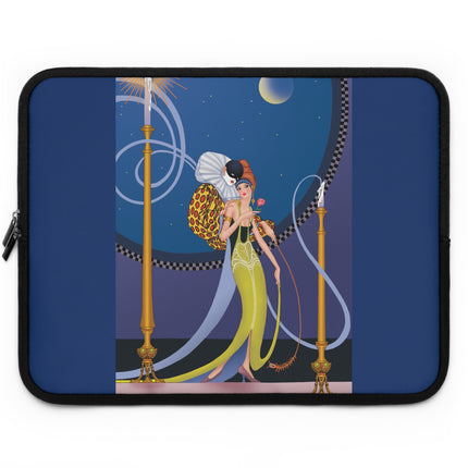 Smoke and Secrets: A Glamorous Encounter in Prohibition Era Laptop Sleeve