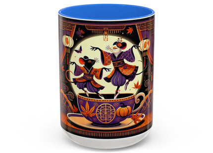 Theatrical Halloween Mice on Teacup Colorful Mugs (11oz, 15oz)