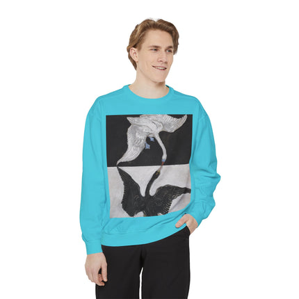 The Swan by Hilma af Klint Garment-Dyed Sweatshirt