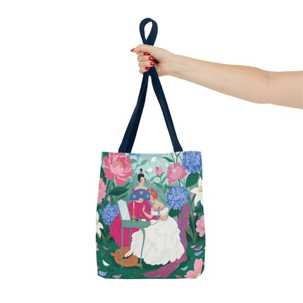 🌸🕯️ The Ladies Of The Enchanted Garden Vanity Tote Bag – Art Deco Floral Elegance