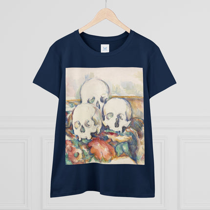 The Three Skulls by Paul Cézanne Women's Midweight Cotton Tee
