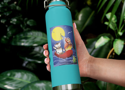 Embarking on a Moonlit Journey Copper Vacuum Insulated Bottle, 22oz