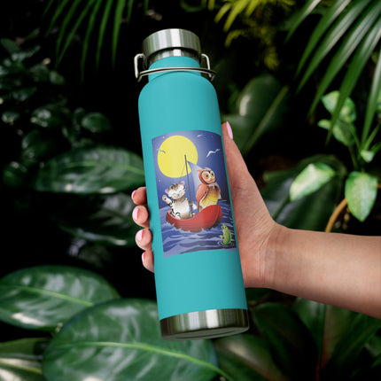 Embarking on a Moonlit Journey Copper Vacuum Insulated Bottle, 22oz