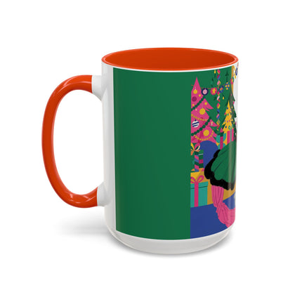 🎄🎁 The Emerald Christmas Belle Colorful Mug – Colorful Holiday Fashion Fantasy