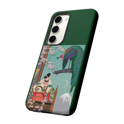 Peacock Garden Phone Case – Japanese Elegance & Timeless Beauty